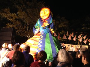 After the show, this puppet quickly filled with children.