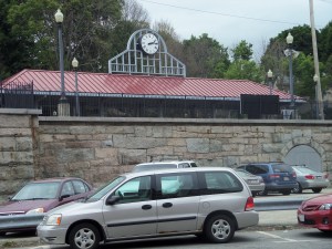 The train station, perched at the side of downtown, includes Amtrak's Downeaster service to North Station in Boston, in one direction, and Maine in the other. (That run stops in Dover, New Hampshire.) There's also MBTA's Purple Line into Boston.