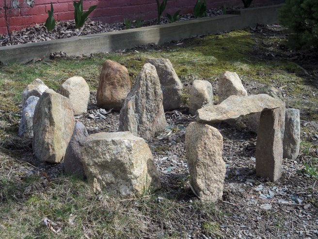 It's sited on the wrong side of the house to record either the solstices or the equinoxes, but it's a whimsical reminder all the same.