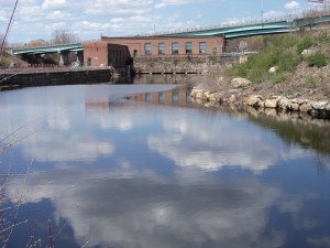 A large complex of mills on the east side of the river was powered by the water channeled through this canal. 