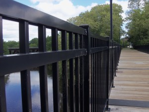 Built for a railroad, this span's been refurbished for more pedestrian pleasures. It's a beauty, sometimes gentle, sometimes dramatic, always welcoming on a morning stroll.