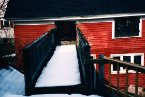 The catwalk also created ice dams that leaked into the kitchen.