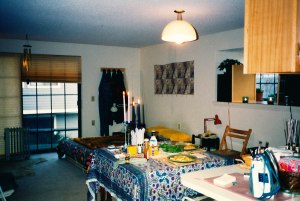 Using the bedroom as a studio meant a more Zen-like arrangement on the ground floor.