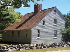 The 1725 parsonage includes a salt-box addition as an early renovation.