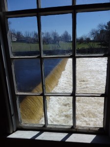 Viewed from inside the Slater Mill ... 