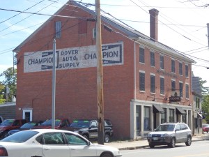 The writing on the wall touts Dover, in New Hampshire just to the west.