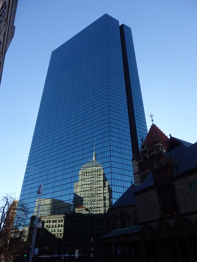 Designed by I.M. Pei, it's the tallest building in Boston. I love how its surroundings reflect in its mirror.