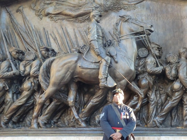 I didn't ask the name of the reenactor, lower right. He was proud of his unit, and now stands representing all of them. 
