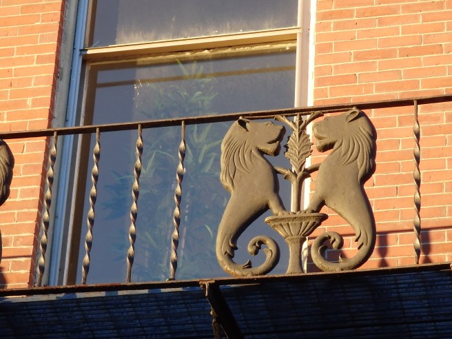 In the second-floor railing ... 